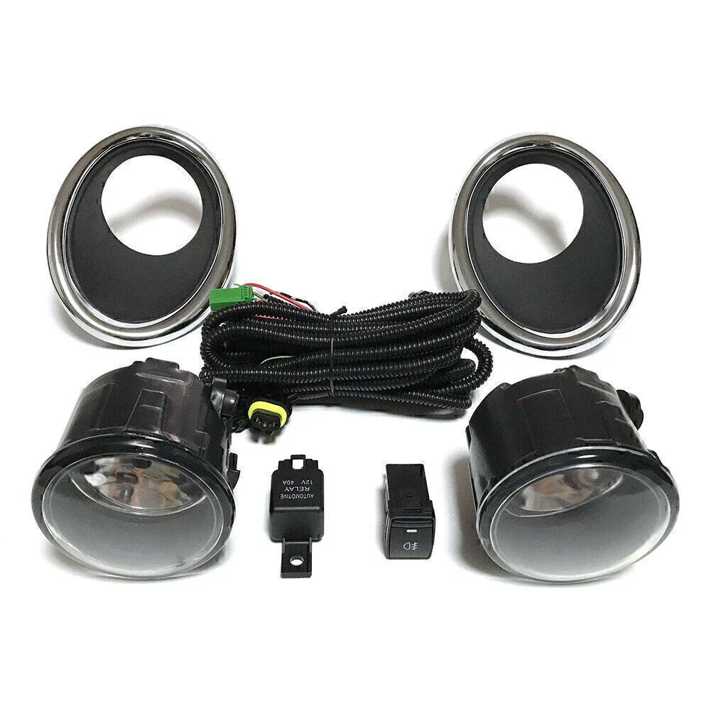 ABS Fog Light Lamps with Wiring & Switch for Nissan QASHQAI (2014-2017)