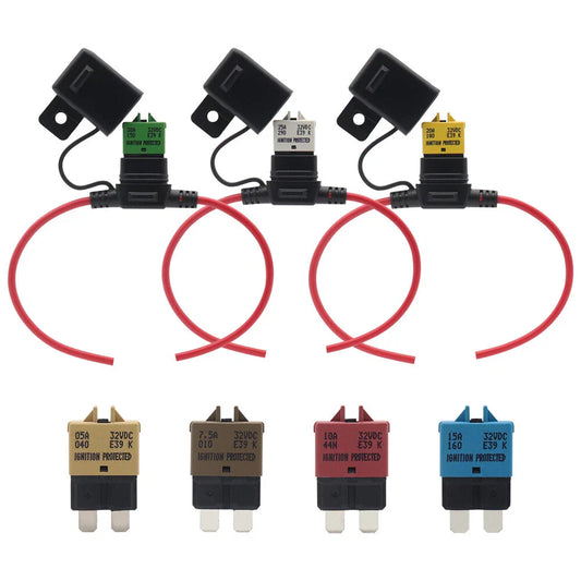 Fuses Blade Circuit Breaker with Holder for Universal Car Truck