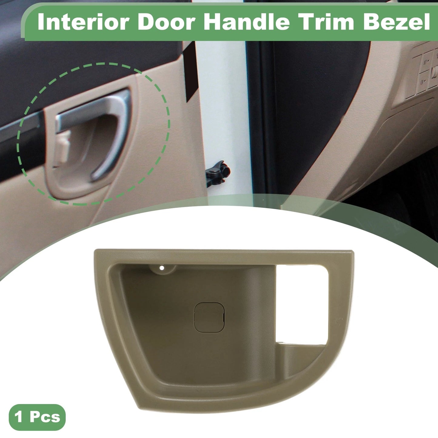 Front Right Interior Door Handle Trim Bezel for Hyundai Santa Fe (2007–2012) Beige