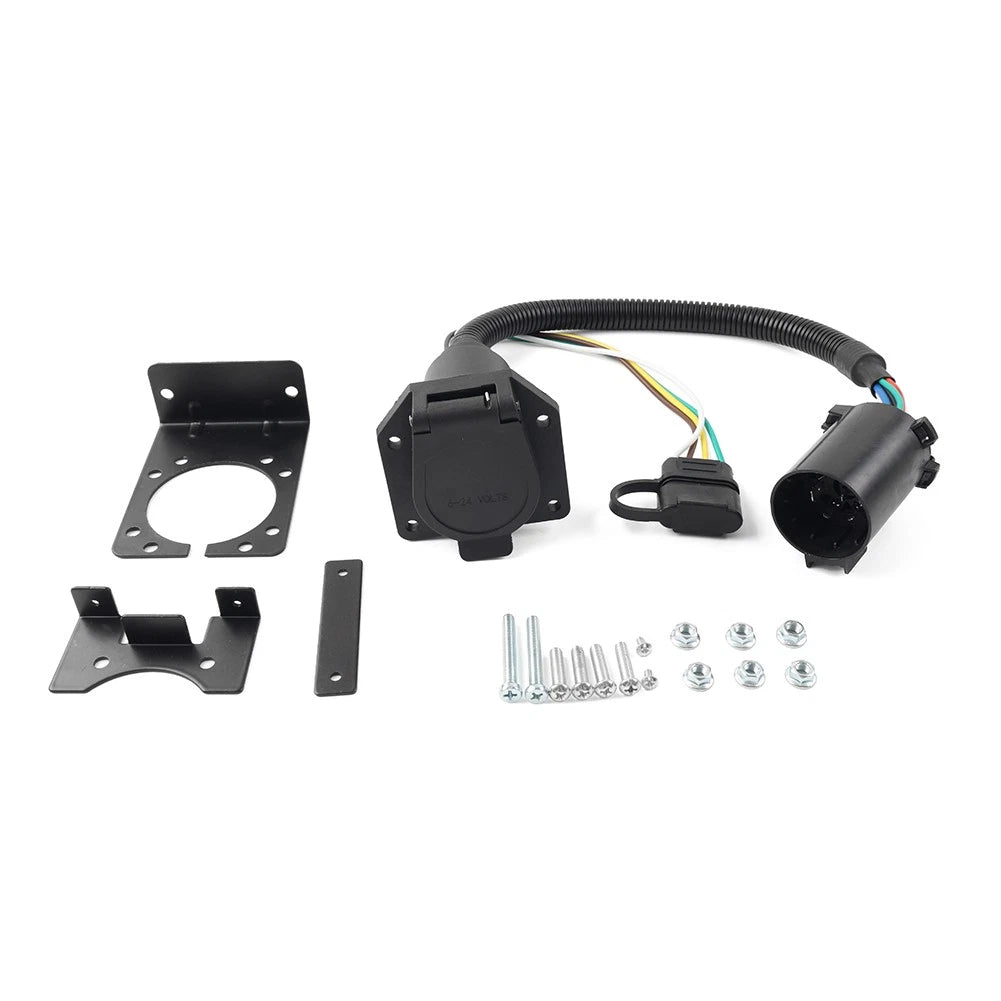 7 Way & 4 Way Flat Trailer Wire Harness Plug Kit for Ford GMC Chevy