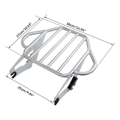 Chrome Luggage Rack Docking Kit for Harley Touring Road King (2009-2013)