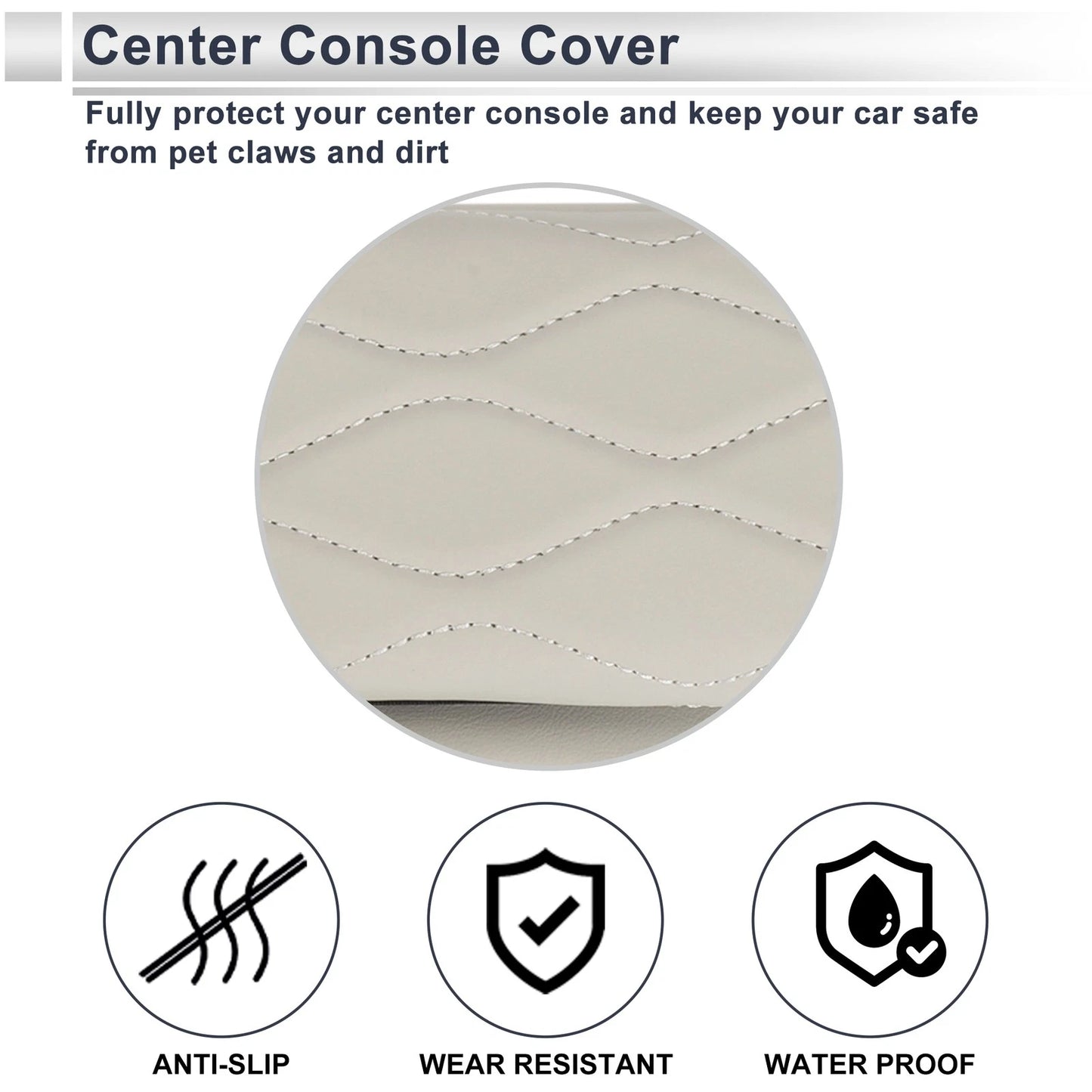 Set of 1 Center Console Cover for Mercedes-Benz C Class C300 (2015–2021) Beige