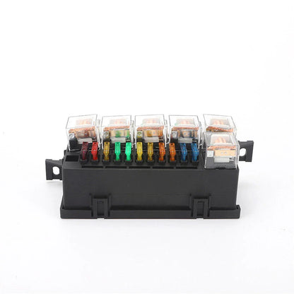 11-Way Fuse Box Holder Kit 6 Relays 11 Fuses 12V 80A for Car Truck AU