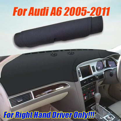 RHD Leather Dashboard Dash Cover Protector Mat Pad for Audi A6 (2005–2011)