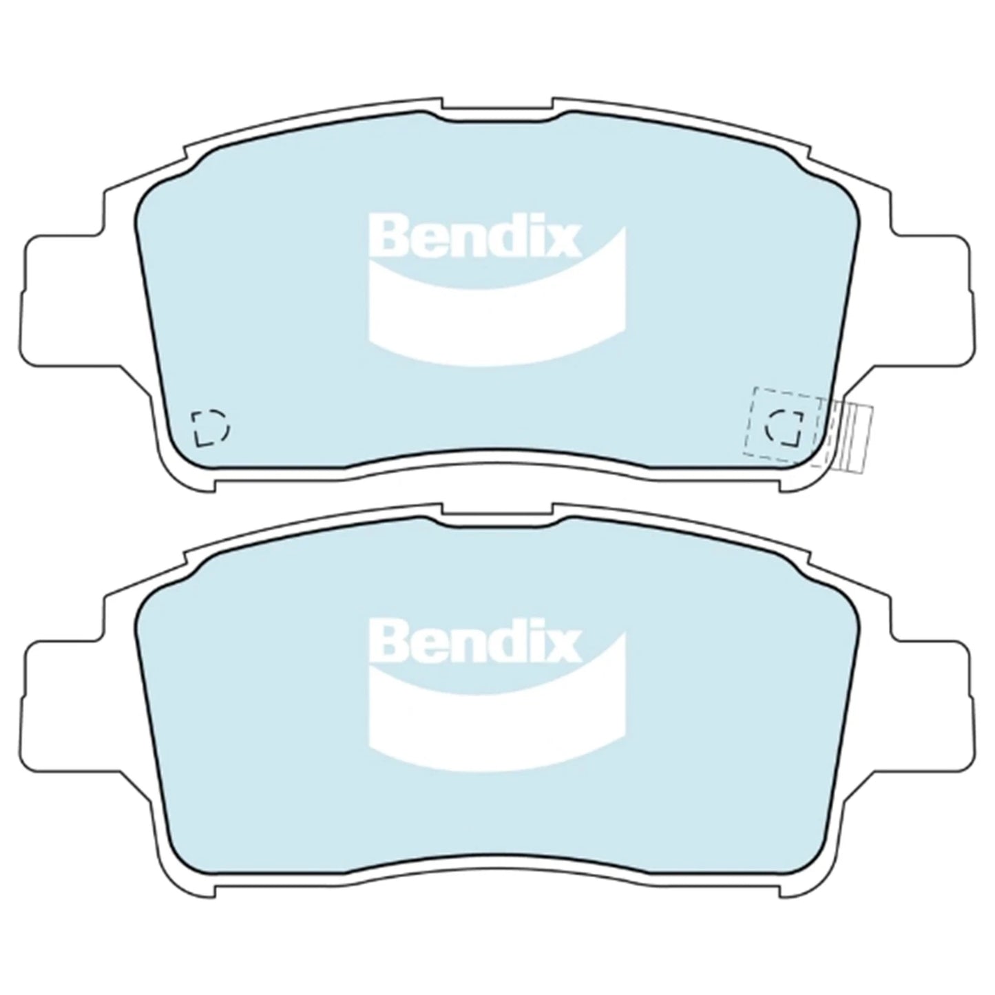 Set of 4 Bendix Front Disc Brake Pads for Toyota Echo (1999–2005)