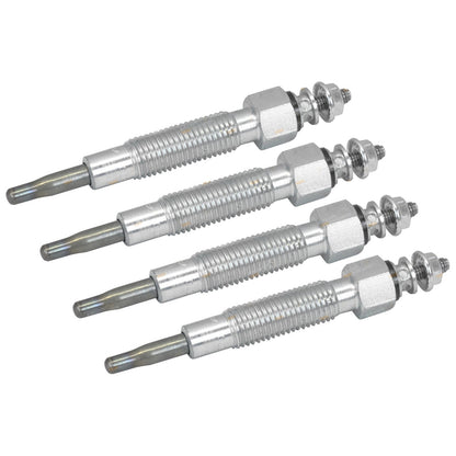 Set of 4 Glow Plugs for Nissan Navara D21 (1993–1996) Turbo Diesel