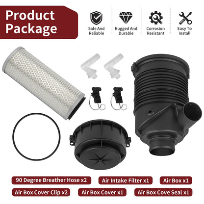 Air Box Cover with Intake Filter Kit for Polaris Ranger 400 500 700 800