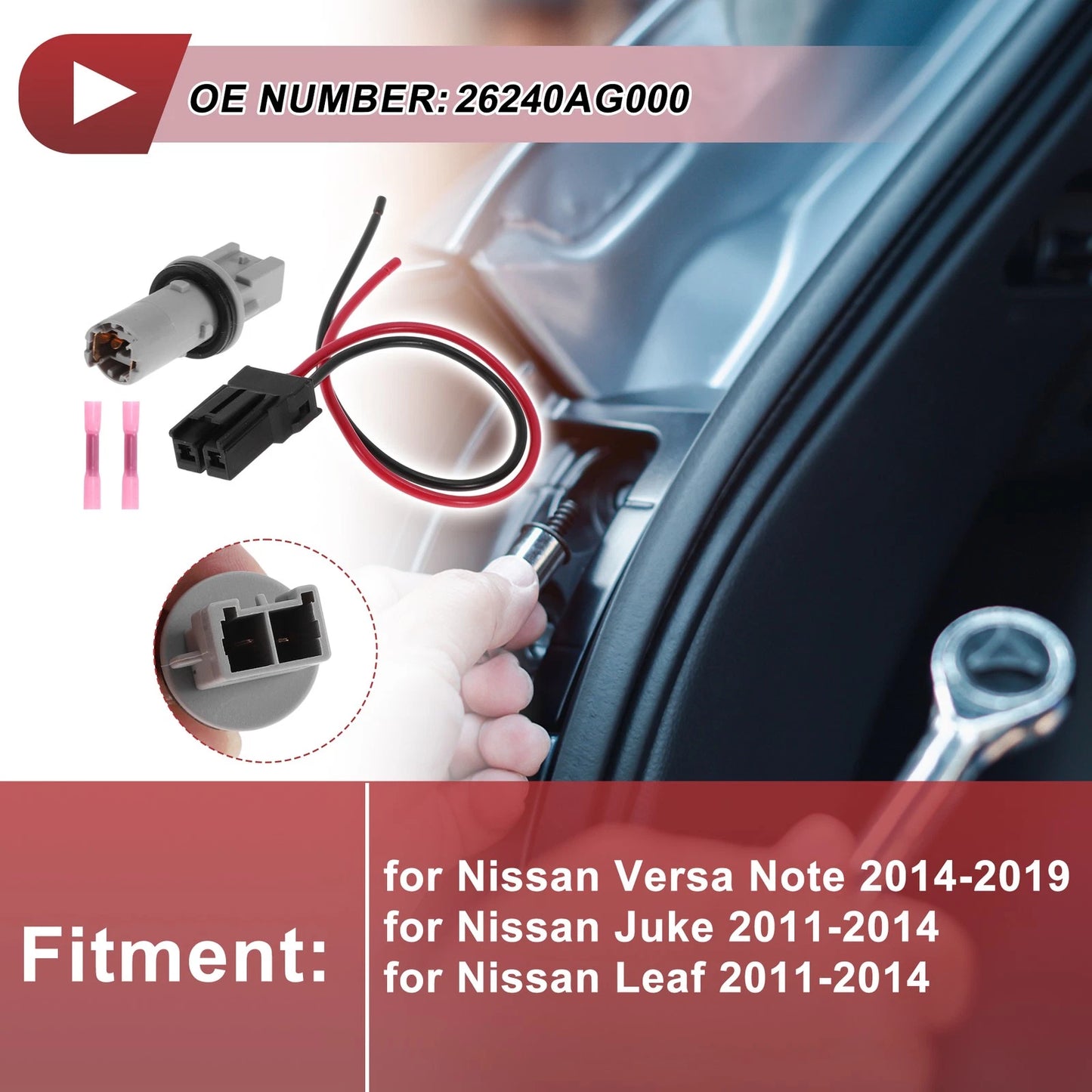 Turn Signal Light Socket Wiring for Nissan Versa Note (2014–2019) No. 26240AG000