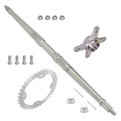 Rear Axle Shaft w/ Collar Sprocket Hub Kit for Yamaha YFZ450 (2004–2005)