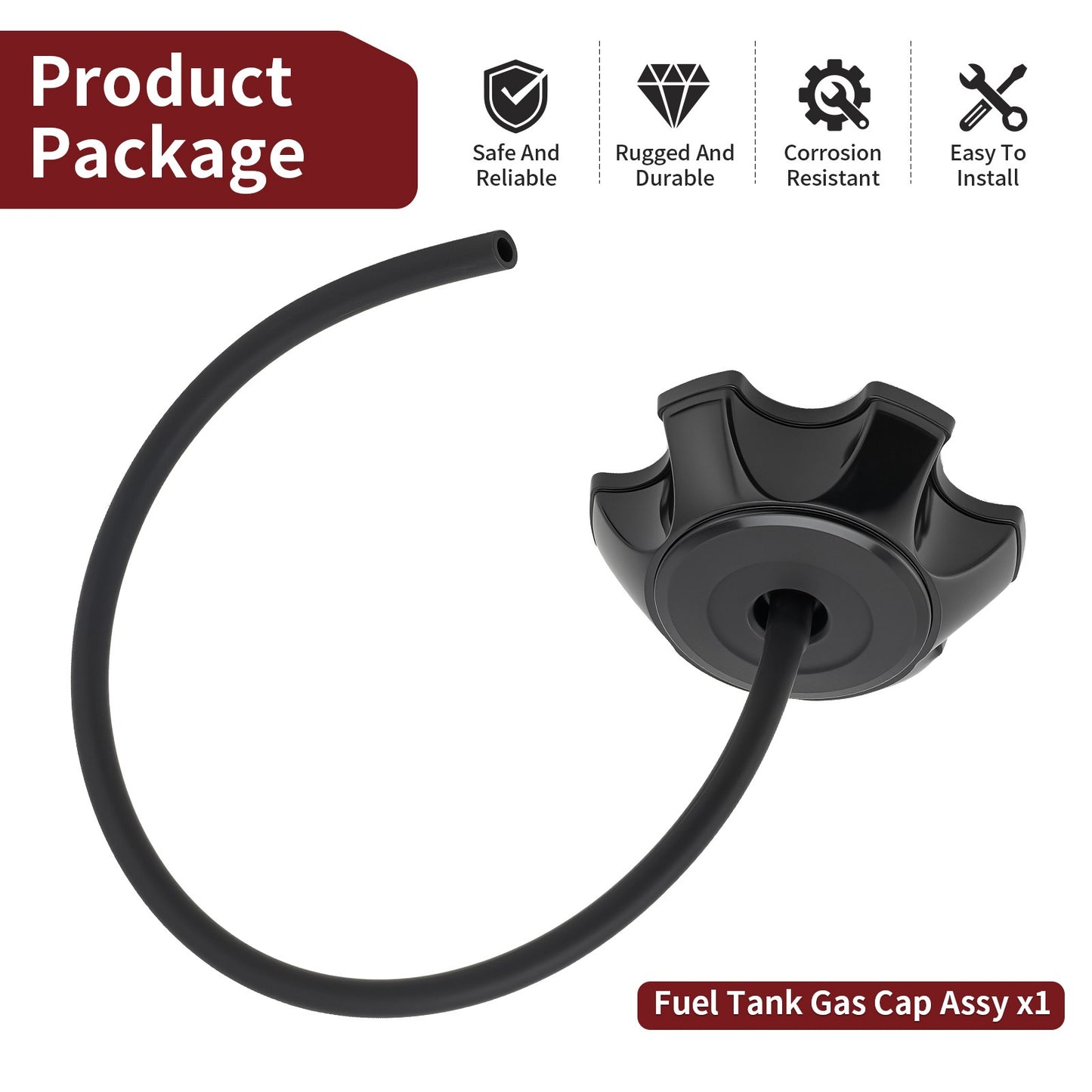 Gas Fuel Tank Cap with Tube for Honda XR100R (1985–1987)