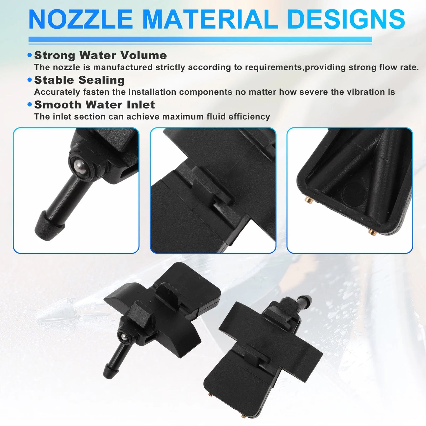 Set of 2 Windshield Washer Nozzles for Nissan Micra K12 (2003–2010) No. 28931AX600