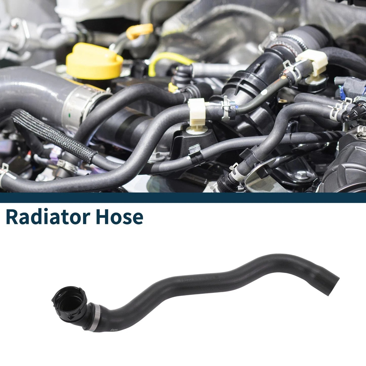Radiator Hose for Porsche Cayenne 4.8L 2011-2018 Rubber Downpipe