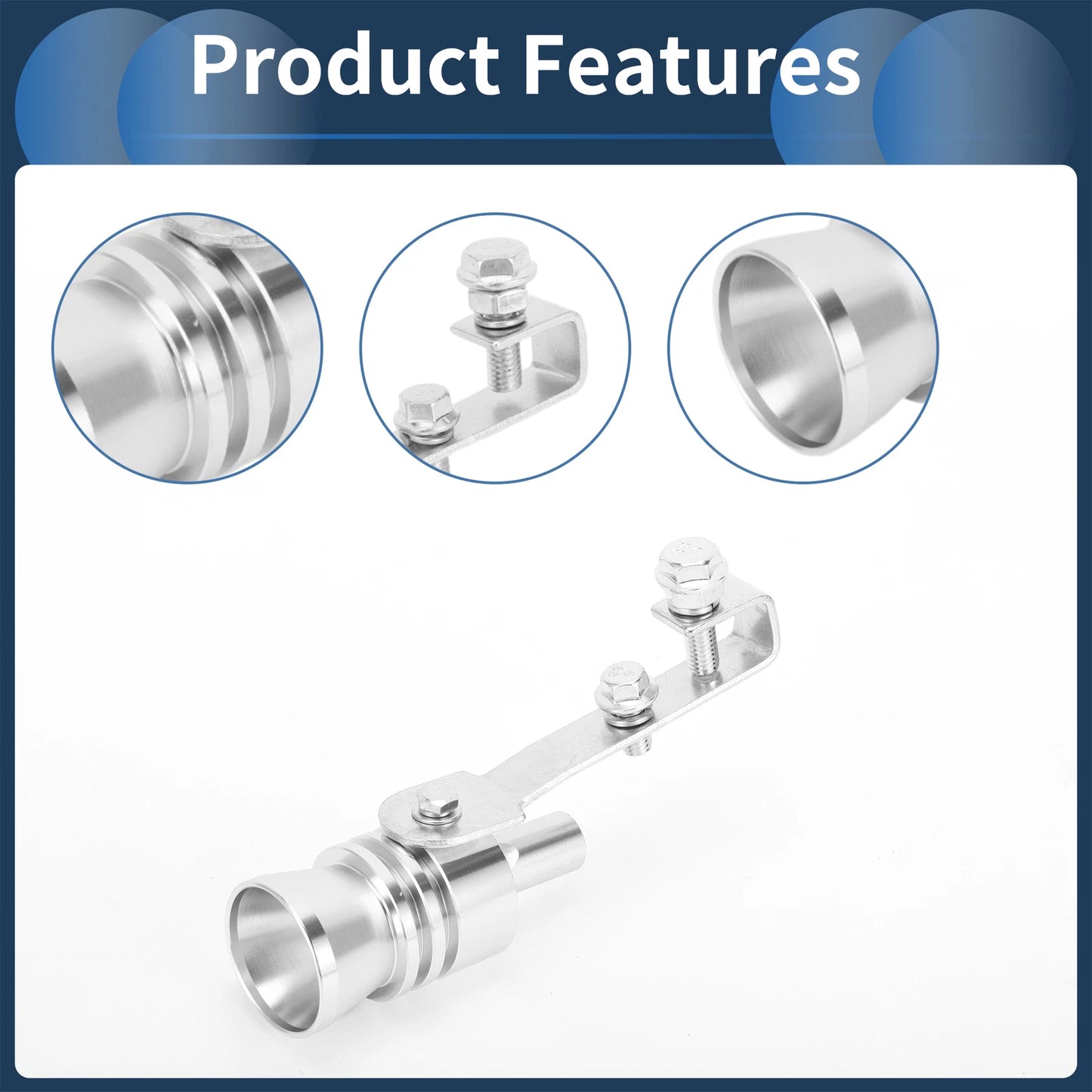 Turbo Sound Exhaust Muffler Pipe Whistle for Universal Fit (1 Set)