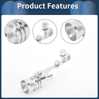 Turbo Sound Exhaust Muffler Pipe Whistle for Universal Fit (1 Set)