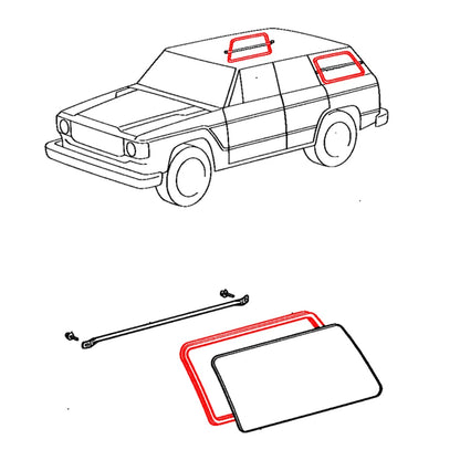 Side Quarter Window Weatherstrip for Toyota Land Cruiser J60 FJ62 HJ61 (1980–1990)