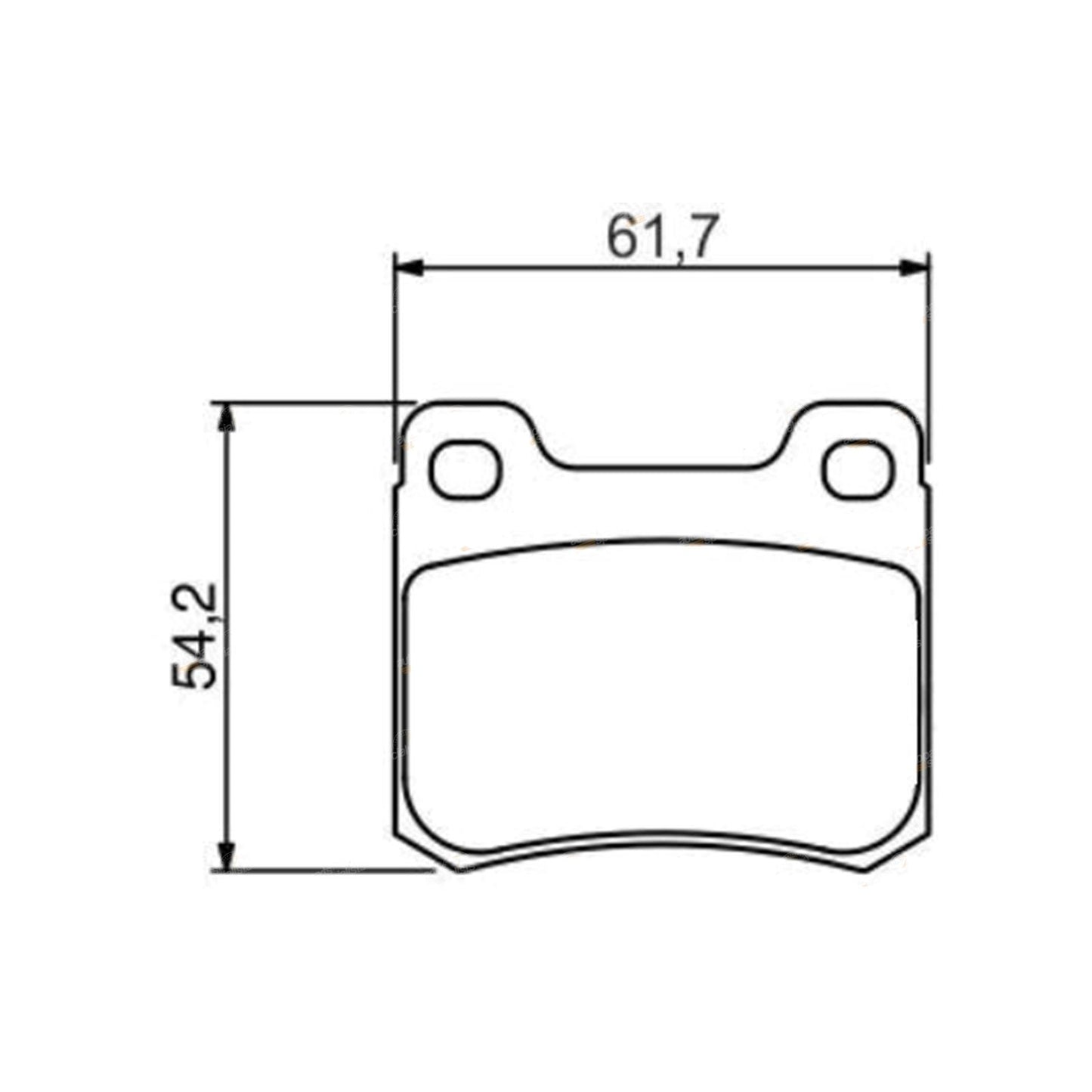 Rear Disc Brake Pad Set for Mercedes Benz C280 (1994–1996)