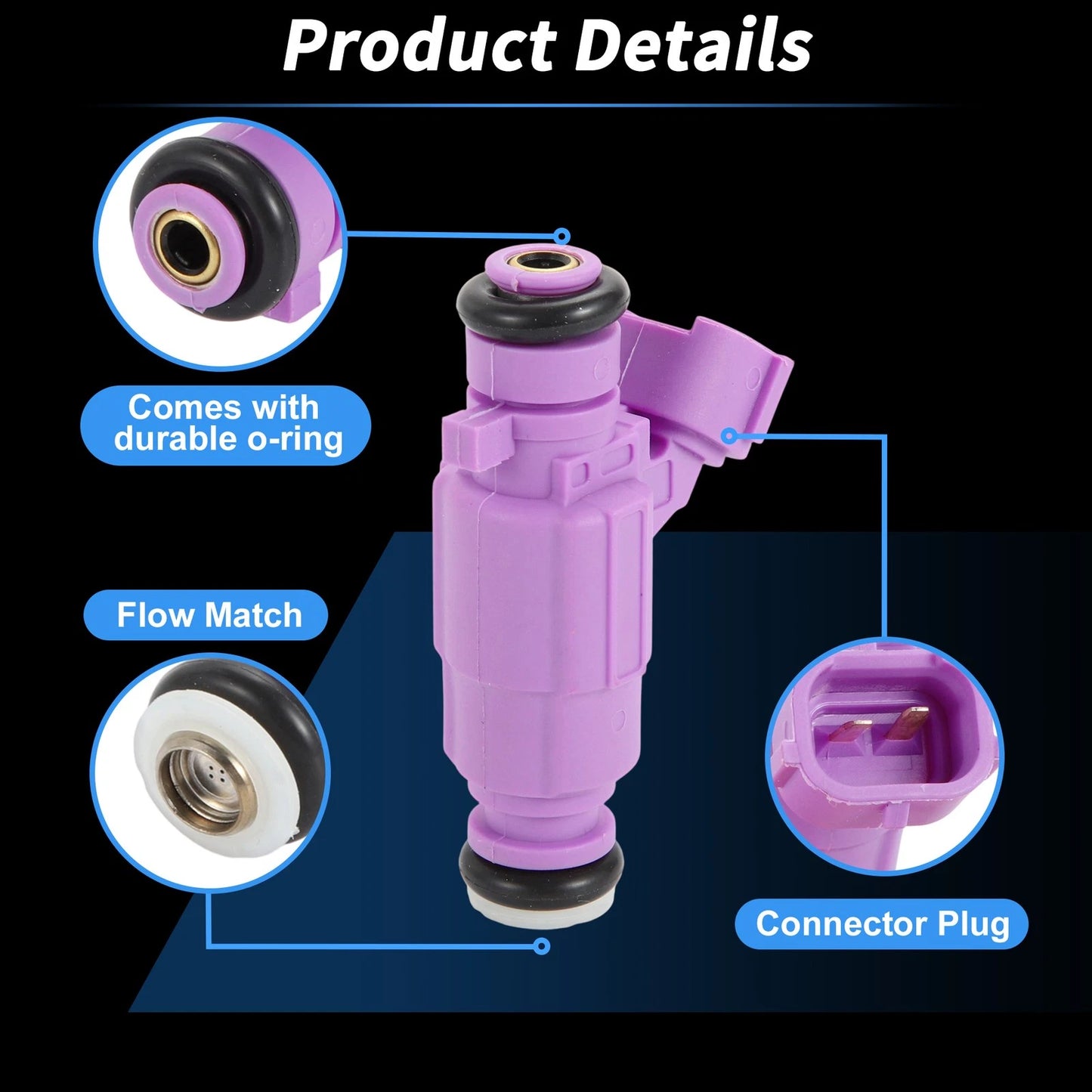 Fuel Injector No.FJ989/35310-37170 for Hyundai Accent 1.6L L4 (2010)