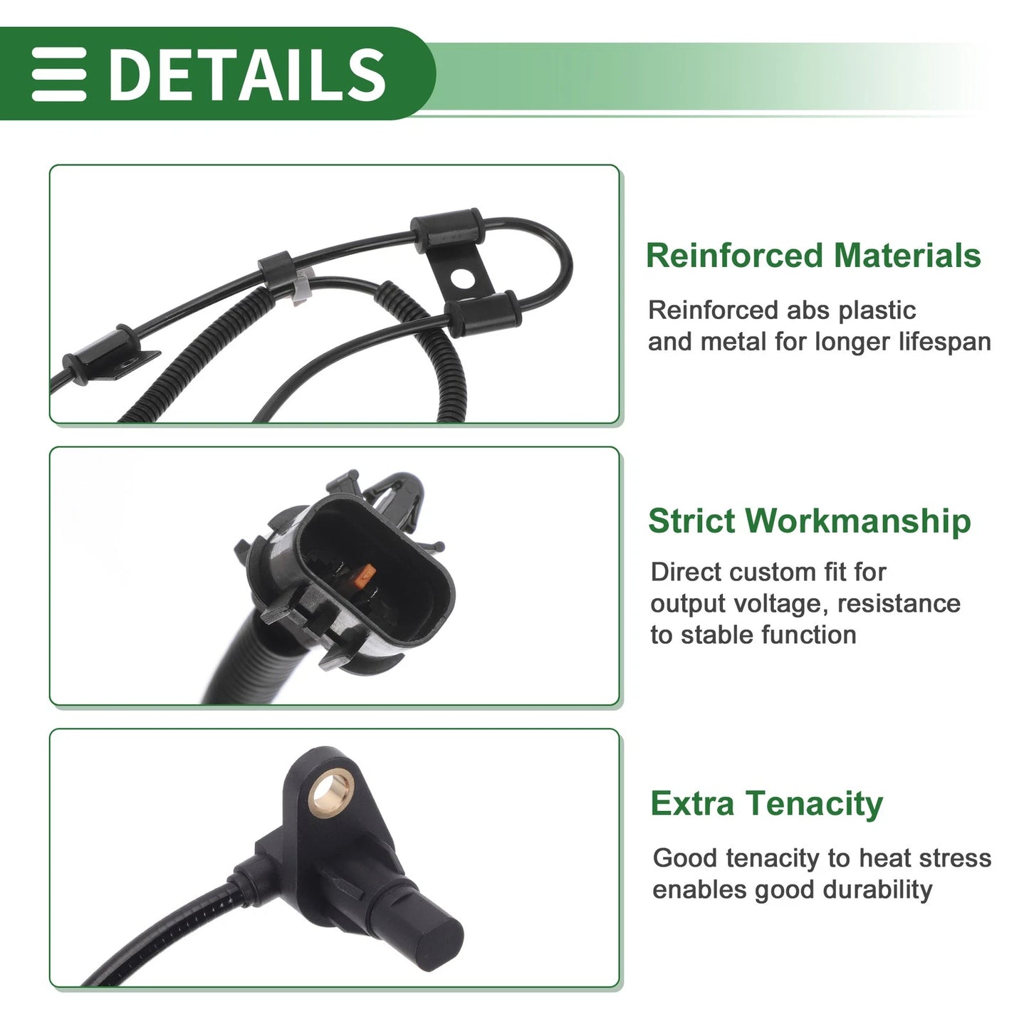 ABS Wheel Speed Sensor No. 956701E000 for Hyundai Accent (2010–2011) Left Front