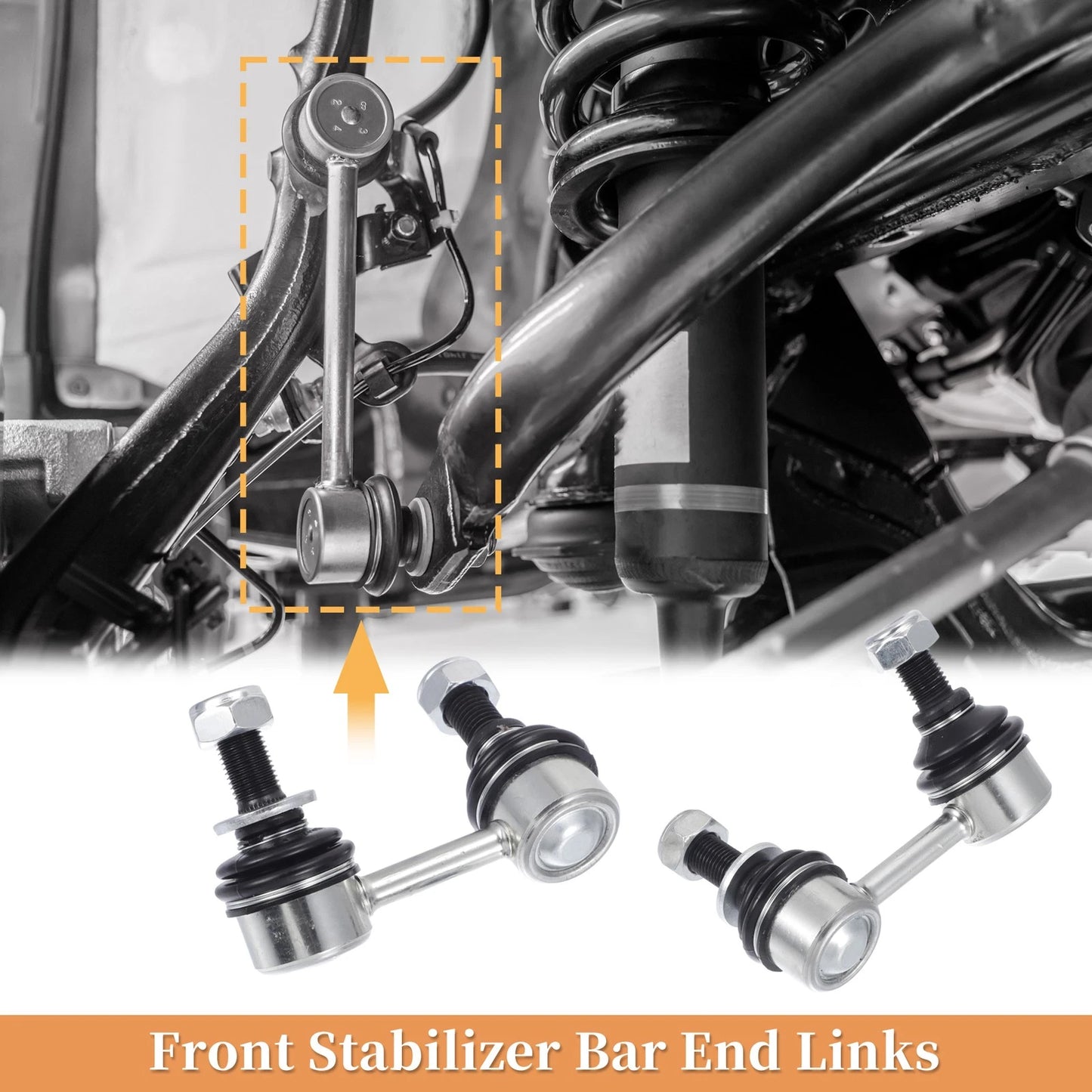 2pcs Front Stabilizer Sway Bar Link for Toyota Tacoma (2001–2004)