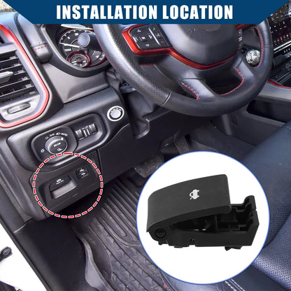 Inner Hood Release Handle for Dodge Ram Pickup Black (2010-2018)
