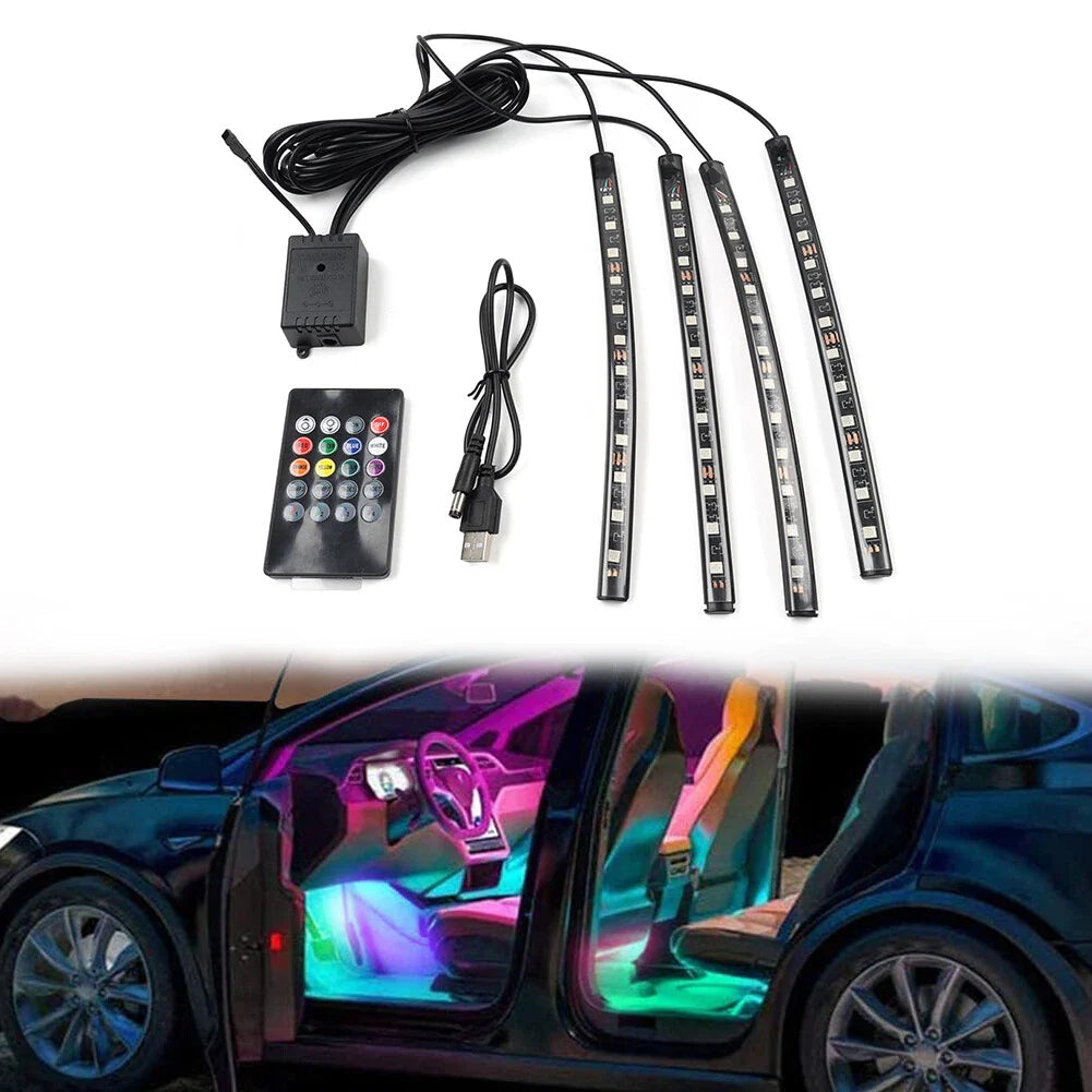 RGB Remote Control LED Floor Atmosphere Light Decorative Foot Lamp