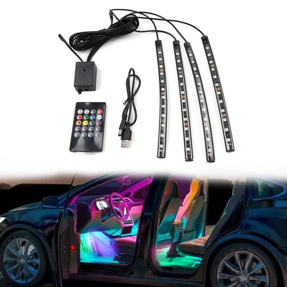 RGB Remote Control LED Floor Atmosphere Light Decorative Foot Lamp