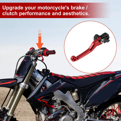 Short Brake Clutch Levers for Honda CRF450R CRF450RX (1 Pair) Red