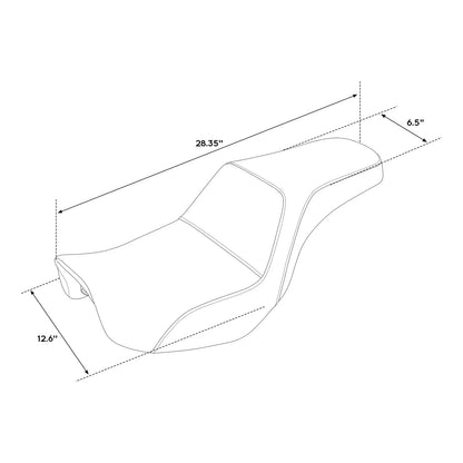 Gel Seat for Harley Low Rider, Wide Glide (2006-2017)