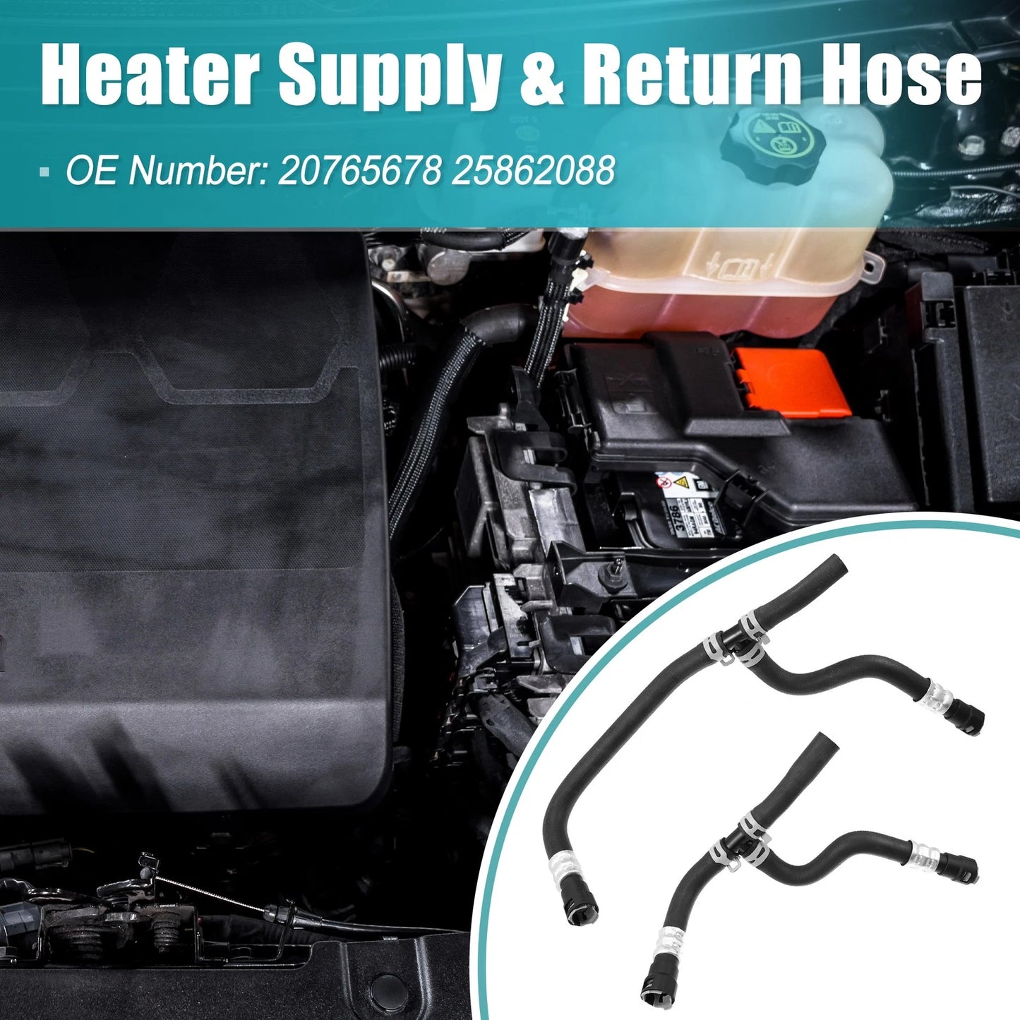 Heater Hose Assembly Set for Chevrolet Traverse, GMC Acadia (2010–2017)