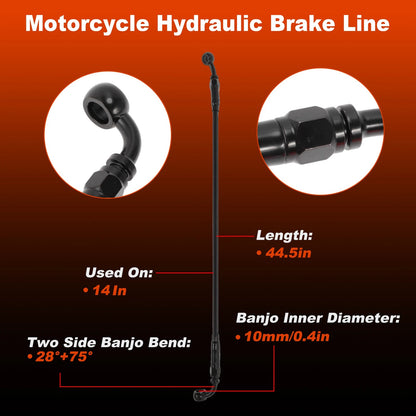 Hydraulic Front Brake Line Kit for Harley Sportster XL (2004–2024) Black
