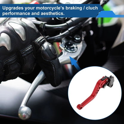 Adjustable Short Brake Clutch Levers 1 Pair for Kawasaki Z650 (2017–2023) Solid Red