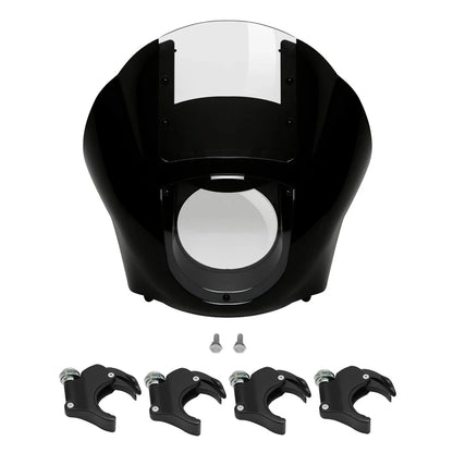 49mm Clamps Front Headlight Quarter Fairing for Harley Dyna LowRider Fat Bob