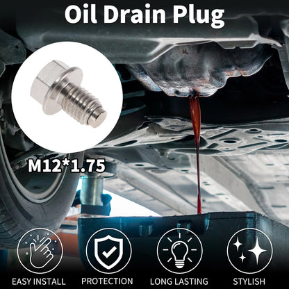 M12*1.75 Magnetic Oil Drain Plug for Universal Applications (1 Pc)