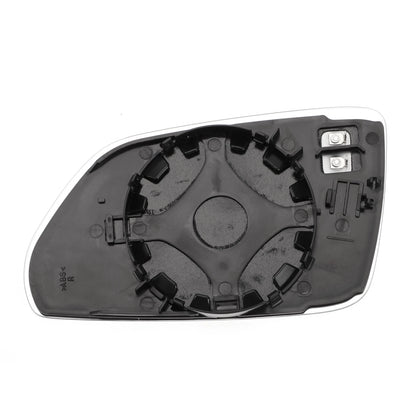 Right Side Heated White Mirror Glass for Skoda Octavia (2004–2008)