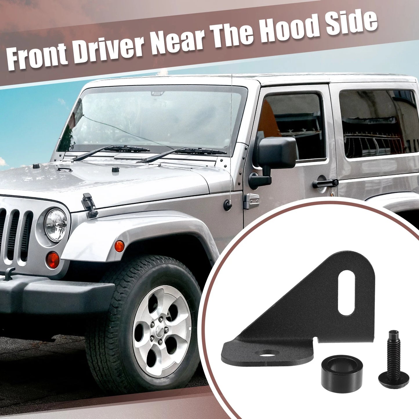 Set of 1 Antenna Mount Bracket for Jeep Wrangler JL JLU JT (2018–2022)
