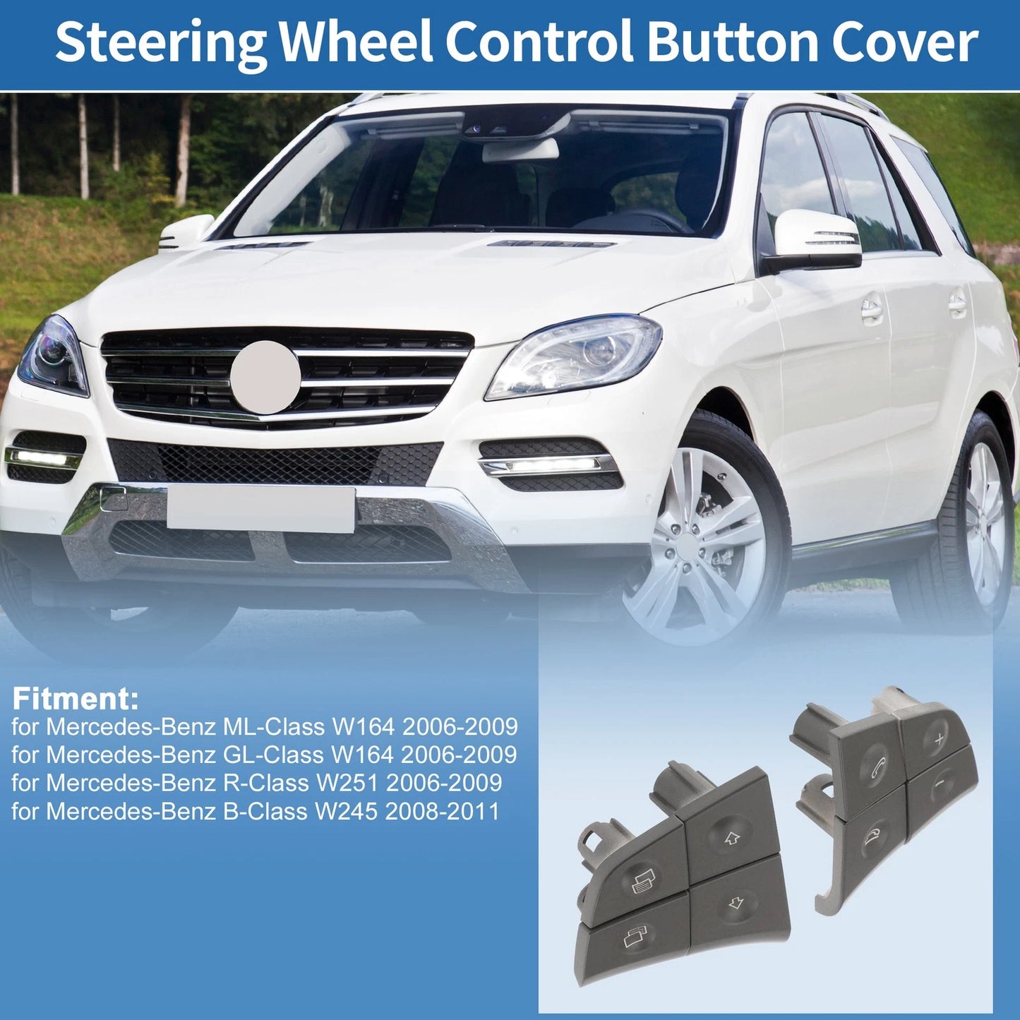 Steering Wheel Buttons Set of 8 for Mercedes-Benz (No. 1648207910)
