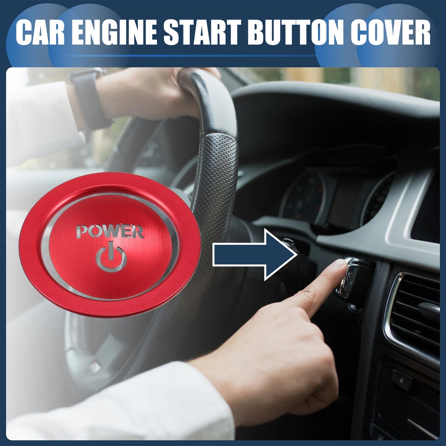 Engine Start Stop Button Cover Set for Toyota Vellfire 30 Series (2015–2020)