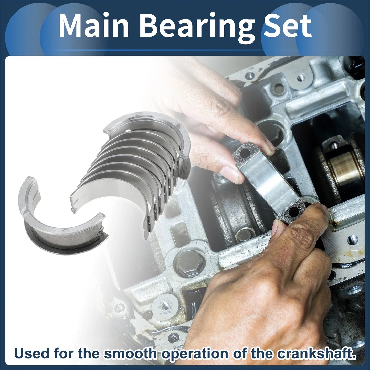 Main Bearing Set for Hyundai H1 2.5D (1997-2004)