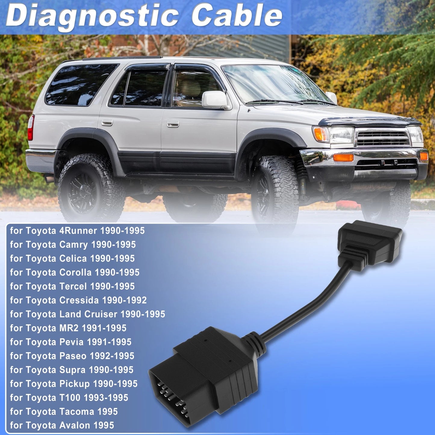 Diagnostic Cable for Toyota 4Runner, Camry (1990–1995)