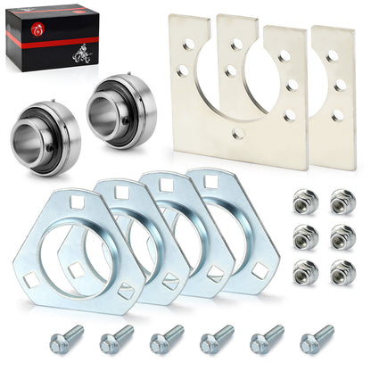 Go-Kart Live Axle Bearing Kit for Go-Kart Mini Bike (3-Hole)