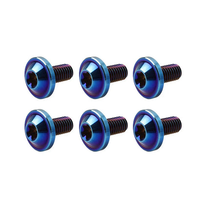 6 x M6x10mm Titanium Alloy Torx Head Bolts for Bike Motor