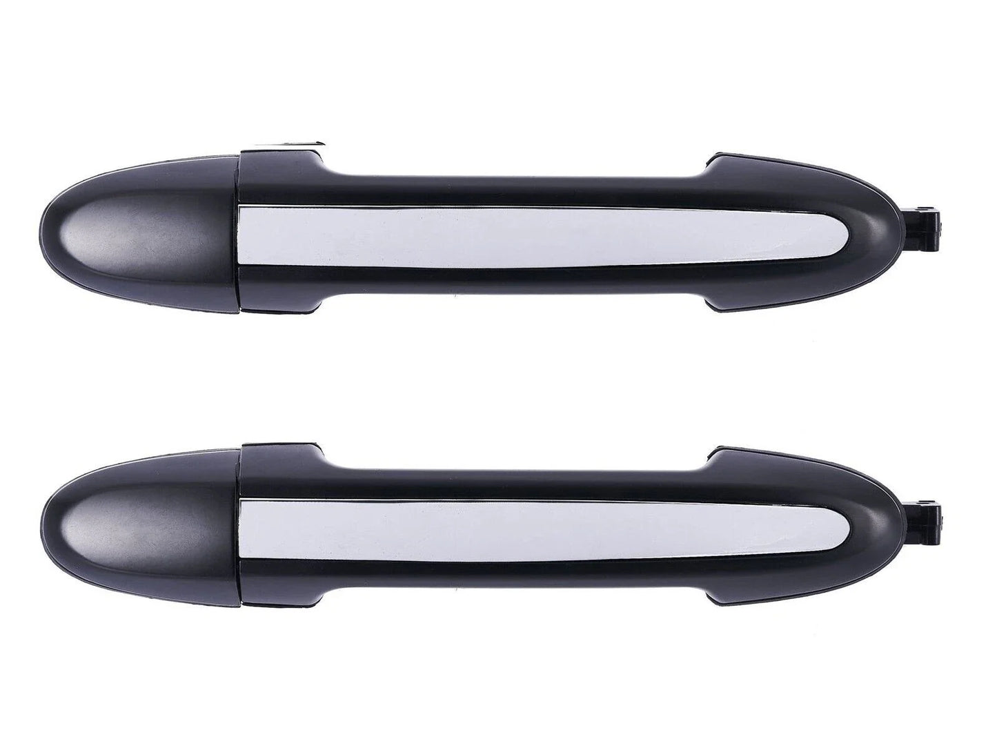 2x Rear LH+RH ChromeBlack Outer Door Handle for Hyundai Santa Fe CM (2005–2012)