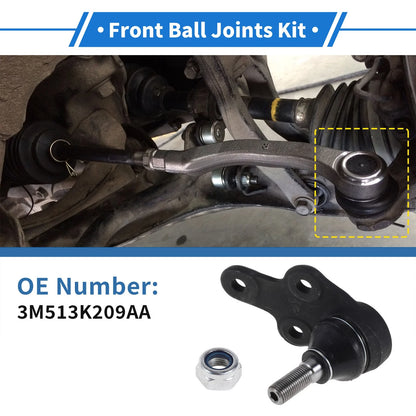2 Pcs Front Lower Ball Joints for Ford Focus (2004–2011) No. 3M513K209AA