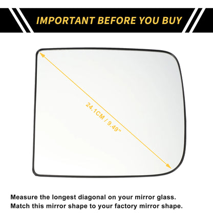 Heated Left Mirror Glass for Dodge Ram 1500 2500 (No. 68067727AA)