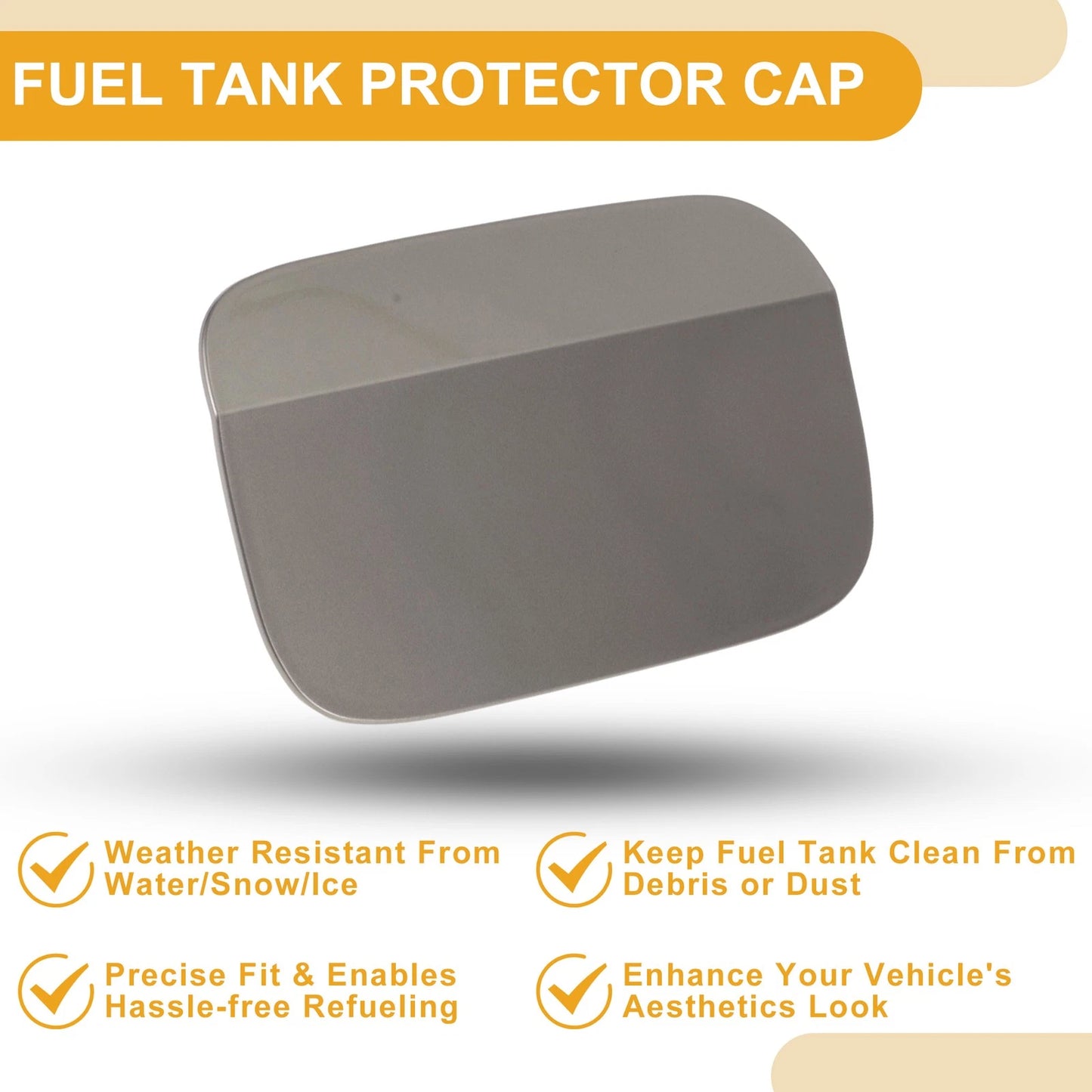 Fuel Tank Door Cap for Volkswagen Passat (2011–2018) Clip Type No. 561809857 Gold Tone