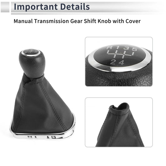 5 Speed Gear Shifter Knob & Cover for Chevrolet Cruze (2010-2015)