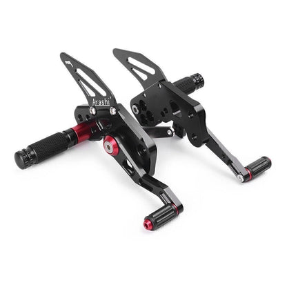 Rearset Foot Pegs for Kawasaki Z125 (2016–2018) - Black CNC Machined