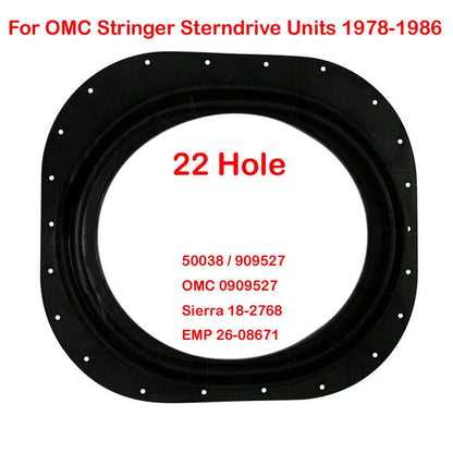 Transom Seal Boot for OMC Stringer (1978–1986) Rubber 22 Hole