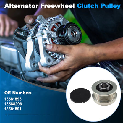 Set of 1 Alternator Freewheel Clutch Pulley for Buick Encore (2013–2015) 13581893