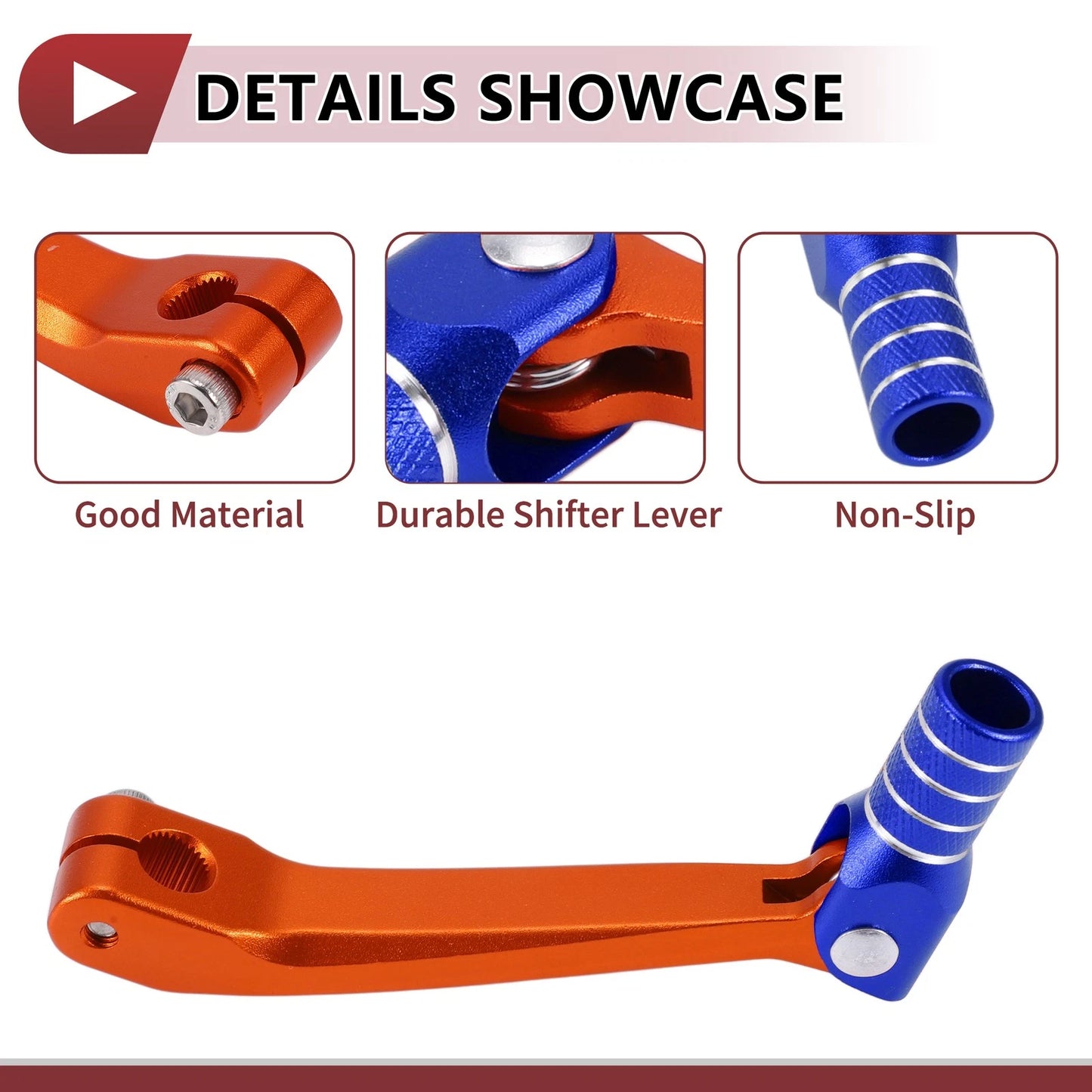 Gear Shifter Lever for Honda CRF150F (2003–2017) - Orange Blue Silver Tone